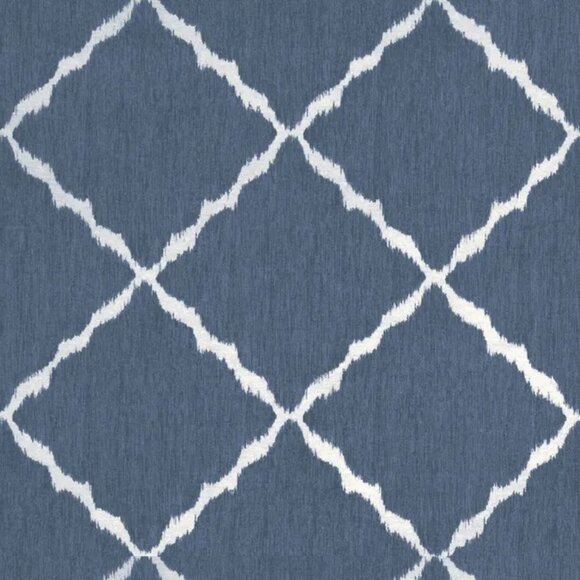 Sarah Richardson for Kravet ~ Ikat Strie 54” wide in Indigo Harmony Collection - Picture 1 of 14